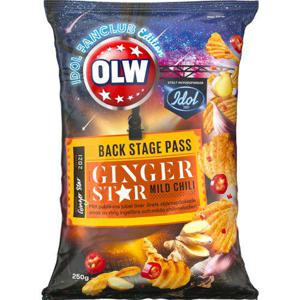 OLW Chips Ingefära & Mild Chili 250g