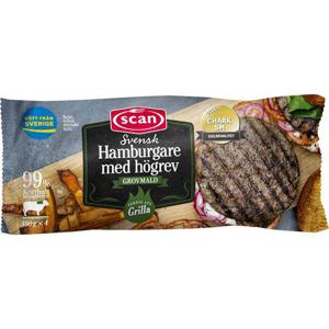 Scan Hamburgare med Högrev 600g Fryst