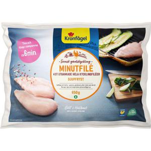 Kronfågel Kyckling Minutfilé Fryst 650g