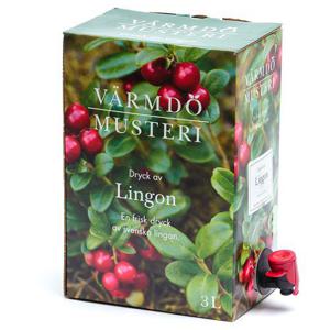 Frukt & Grönt Lingondryck Svenska Lingon Bag-in-box 3L Värmdö Musteri