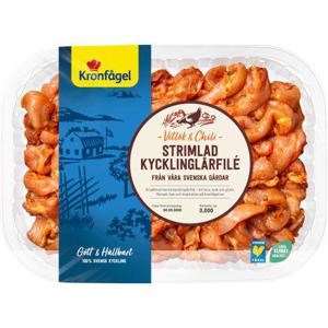 Kronfågel Strimlad Lårfilé Vitlök & Chili ca 600g