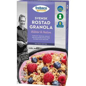 Frebaco Svensk Granola Blåbär & Hallon 450g  Kvarn