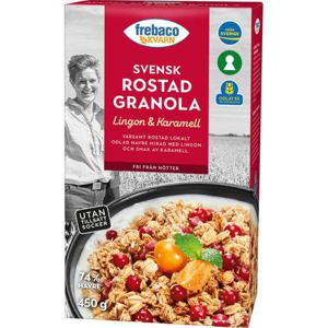 Frebaco Svensk Granola Lingon & Karamell 450g  Kvarn
