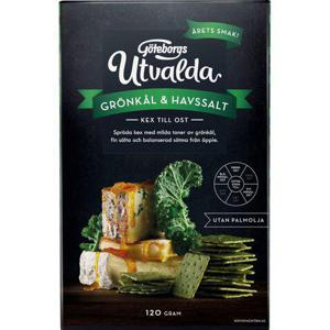 Göteborgskex Göteborgs Utvalda Kex Grönkål & Havssalt 120g Göteborgs Kex