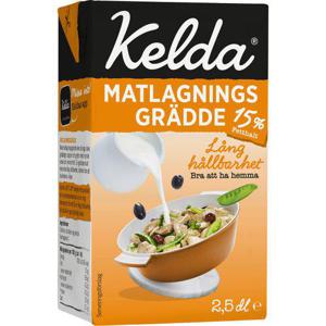 Kelda Matlagningsgrädde 15% 2.5dl