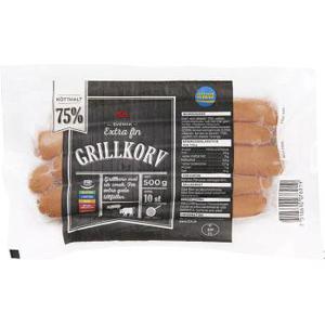 ICA Grillkorv 75% kötthalt 500g