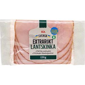 ICA Lantskinka Extrarökt 120g