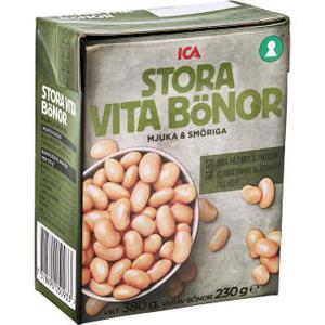 ICA Stora Bönor Vita 380g