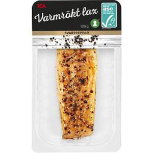 ICA Varmrökt lax Peppar 125g