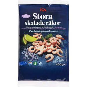 ICA Stora skalade räkor 400g