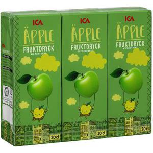 ICA Fruktdryck Äppel 3-p 60ml