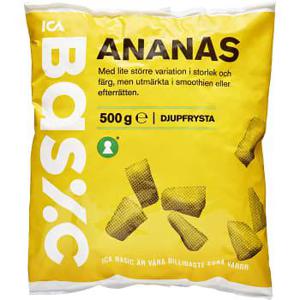 ICA Basic Ananas Fryst 500g