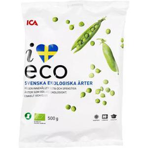 ICA I love eco Ärtor Fryst Ekologisk 500g
