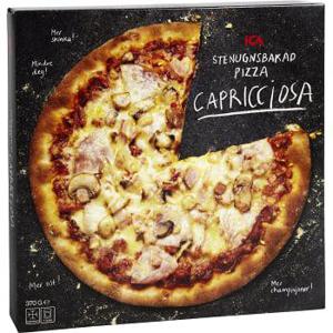 ICA Stenugnsbakad pizza Capricciosa Fryst 370g