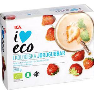 ICA I love eco Jordgubbar Fryst Ekologisk 250g
