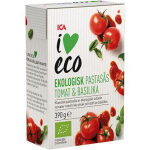 ICA I love eco Pastasås Basilika Ekologisk 390g