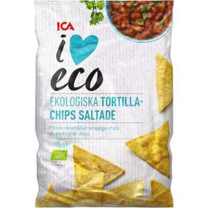 ICA I love eco Tortillachips Lättsaltade Ekologisk 125g