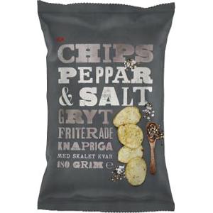 ICA Chips Svartpeppar Salt Grytfriterade 180g