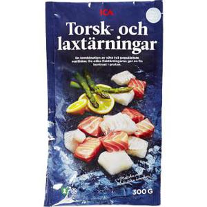 ICA Torsk & laxtärningar Fryst 300g