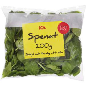 ICA Spenat i storpack Sköljd 200g