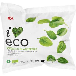 ICA I love eco Bladspenat Fryst Ekologisk 450g