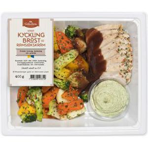 ICA Selection Kycklingbröst Rotfrukter Ramslökskräm Rödvinssås 402g