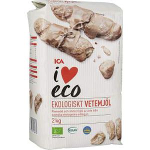 ICA I love eco Vetemjöl 2kg KRAV