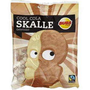 Bubs Cool cola skalle Gelatinfri 190g Fairtrade  Godis