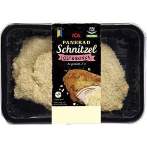 ICA Schnitzel ost skinka Panerad 400g