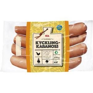 ICA Kycklingkorv Kabanoss 270g