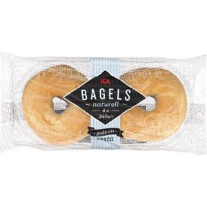 ICA Bagels Naturell 4-p 340g