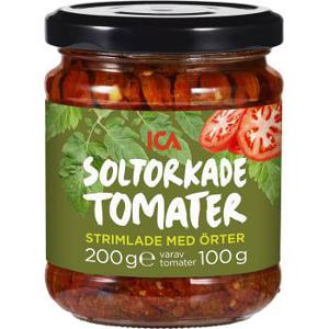 ICA Soltorkade tomater Strimlade med örter 100g
