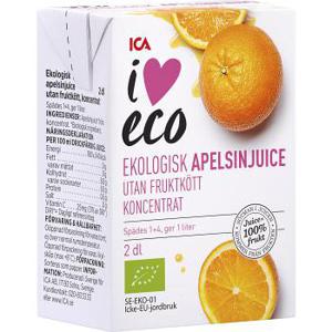 ICA I love eco Apelsinjuice koncentrat Ekologisk 2dl