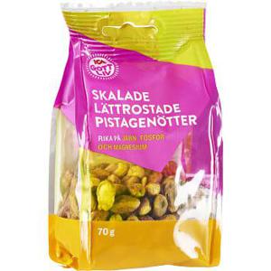 ICA Gott Liv Lättrostade skalade Pistagenötter 70g