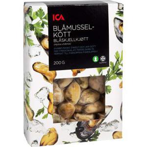 ICA Blåmusselkött Fryst 200g