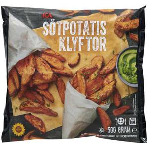ICA Sötpotatisklyftor Fryst 500g
