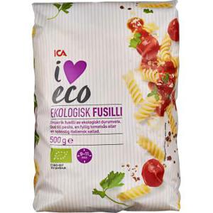ICA I love eco Pasta Fusilli Ekologisk 500g