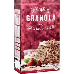 ICA Granola Röda bär & kokos 450g