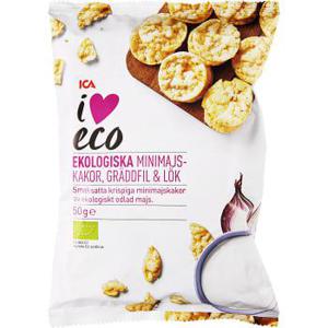 ICA I love eco Minimajskakor Gräddfil & Lök Ekologisk 50g