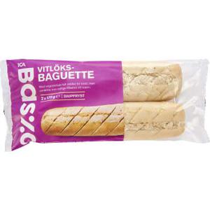 ICA Basic Vitlöksbaguetter Fryst 2-p 350g