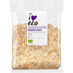 ICA I love eco Kokosflakes Rostade Ekologiska 200g