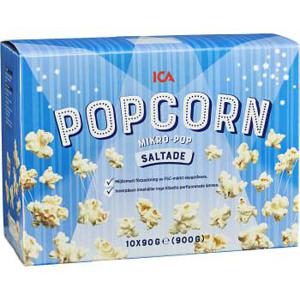 ICA Micropopcorn Saltade 900g 10-p