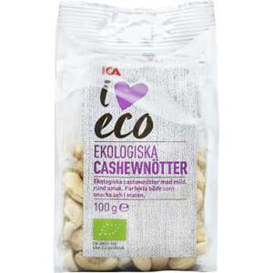 ICA I love eco Cashewnötter naturell 100g