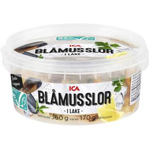 ICA Blåmusslor i lake 170g