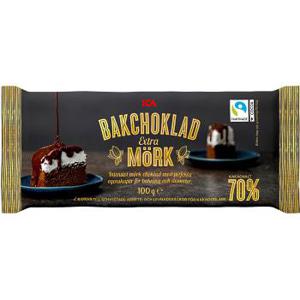 ICA Bakchoklad Extra Mörk 70% 100g