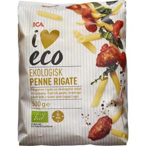 ICA I love eco Penne rigate Ekologisk 500g