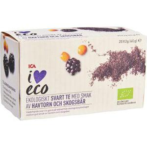 ICA I love eco Svart te Havtorn & skogsbär Ekologisk 20-p