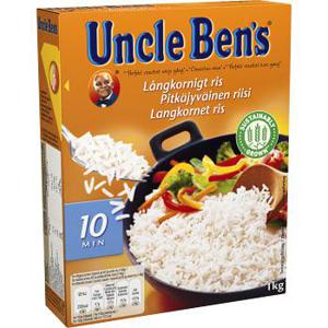 Uncle Bens Långkornigt Ris Koktid 10 min 1kg