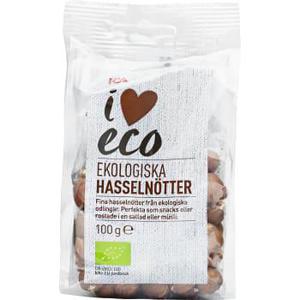 ICA I love eco Hasselnötter naturel 100g