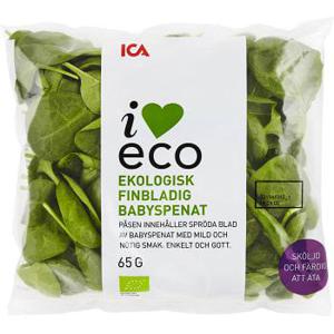 ICA I love eco Babyspenat Sköljd Ekologisk 65g